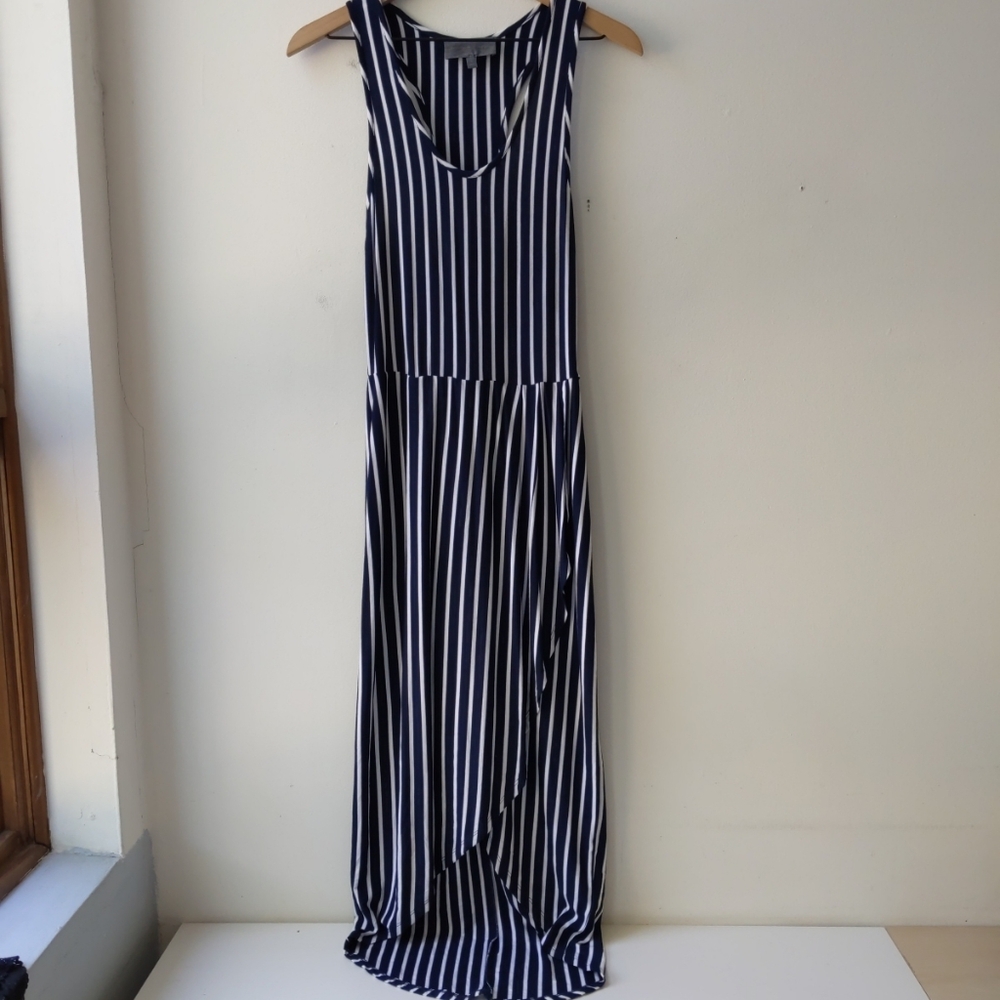 Sundays In Brooklyn Tank Dress Blue White Stripe Small